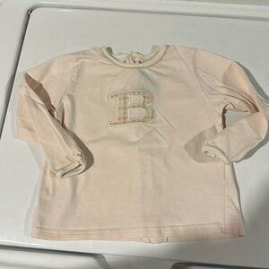 EUC Burberry Long-sleeve button back top Sz 18M